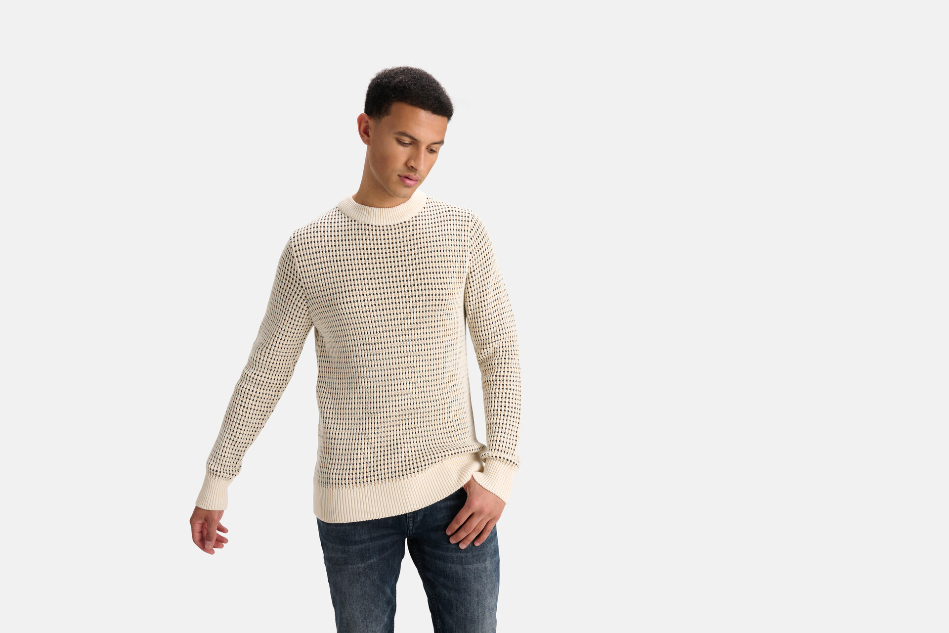 Feinstrickpullover Beige SHOEBY MEN