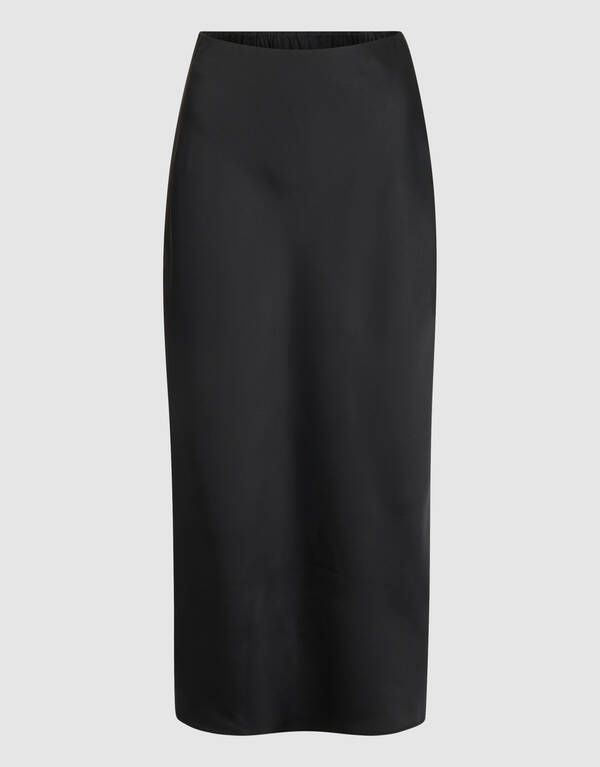 Satin Maxirock Schwarz SHOEBY WOMEN