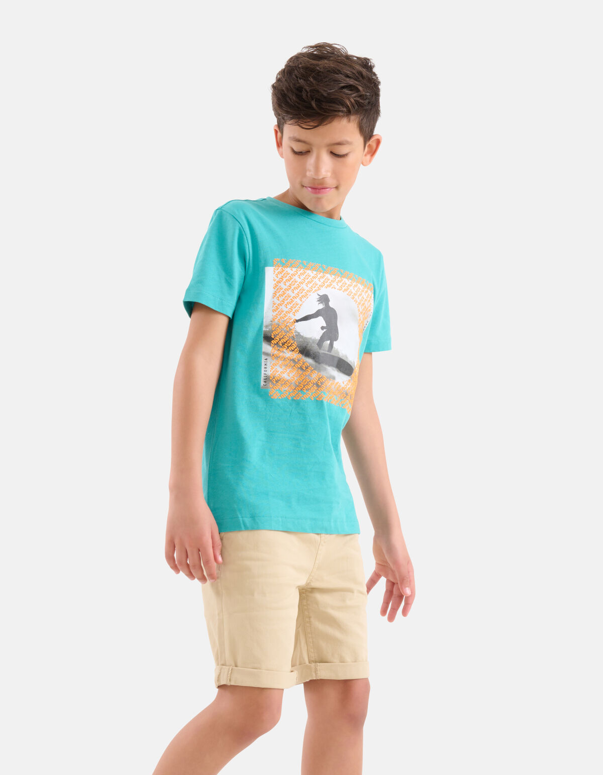 Druck-T-Shirt Blau SHOEBY BOYS