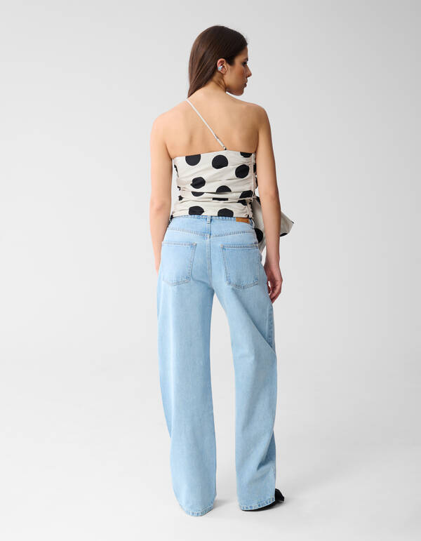 Schleifen-Top Schwarz/Weiß von Monica SHOEBY WOMEN