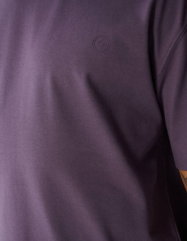 Lila T-Shirt mit Grafik Twill SHOEBY MEN