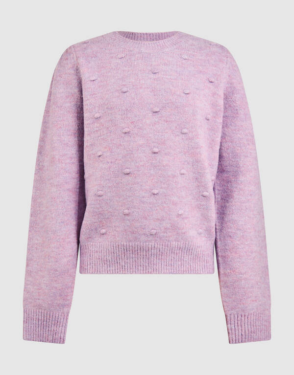 Gepunkteter Strickpullover Lila SHOEBY GIRLS