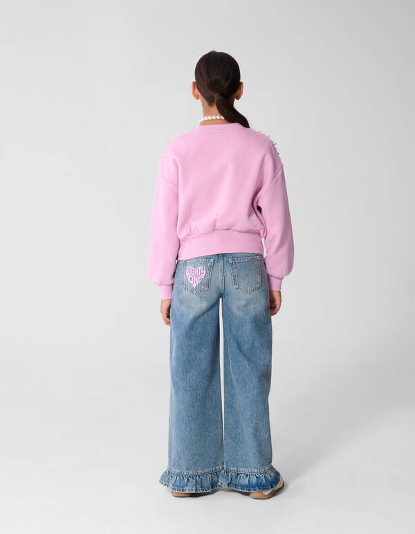 Pearl Sweatshirt Hellrosa SHOEBY GIRLS