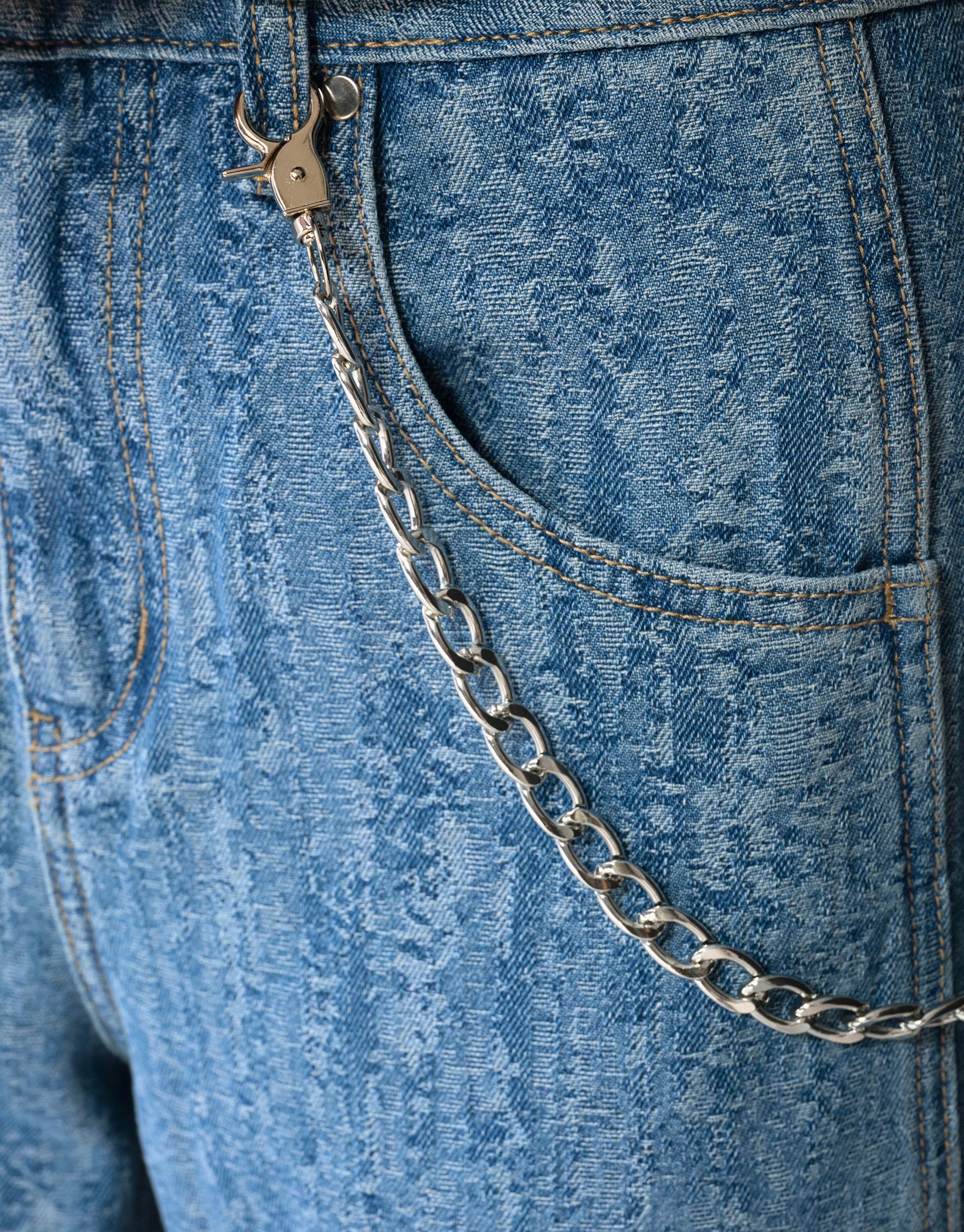 Jacquard Barrel Fit Jeans Blau SHOEBY WOMEN