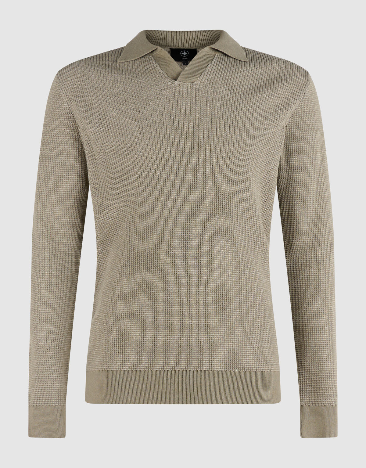 Gestrickter Polo-Pullover Gr&uuml;n SHOEBY MEN
