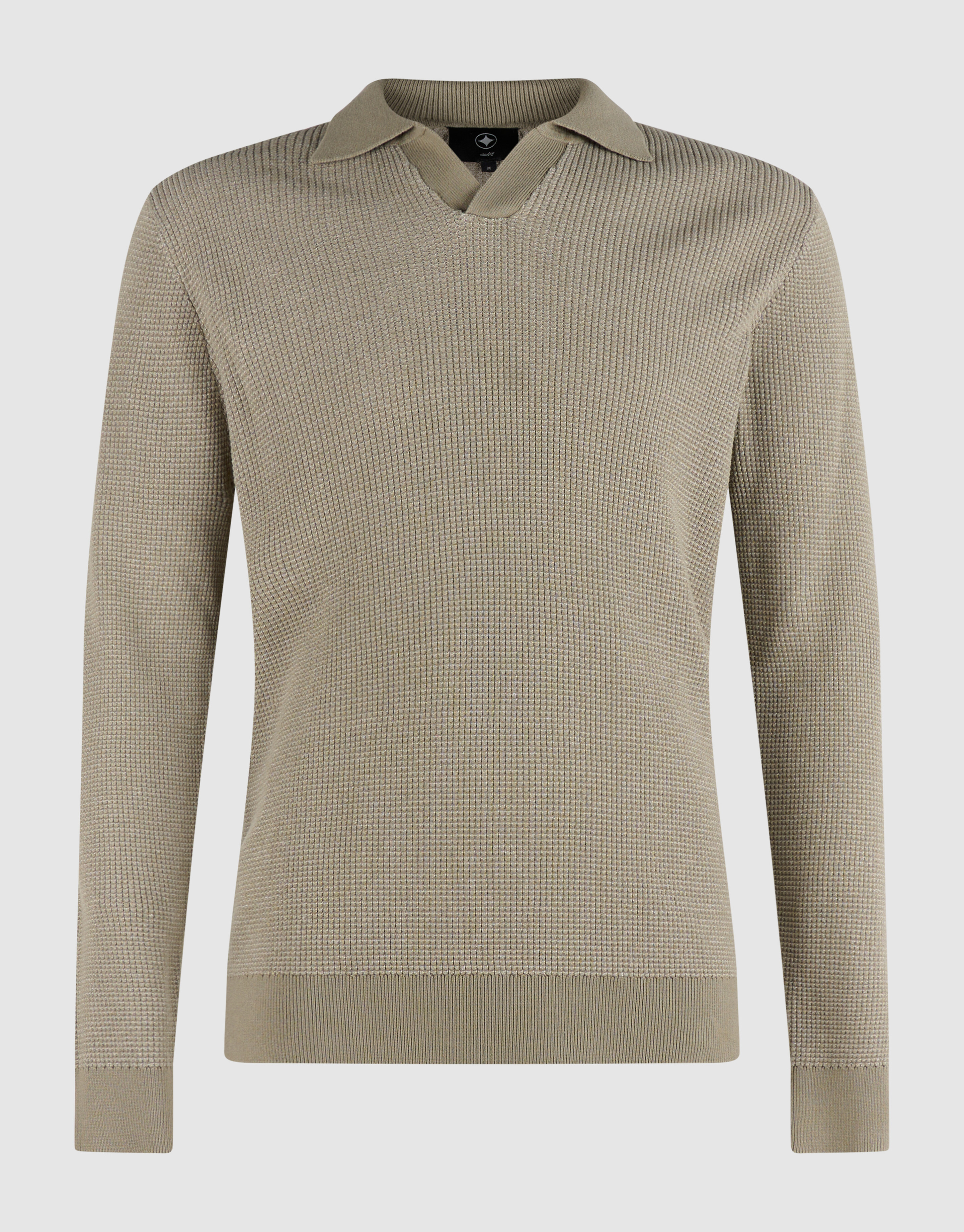 Gestrickter Polo-Pullover Gr&uuml;n SHOEBY MEN