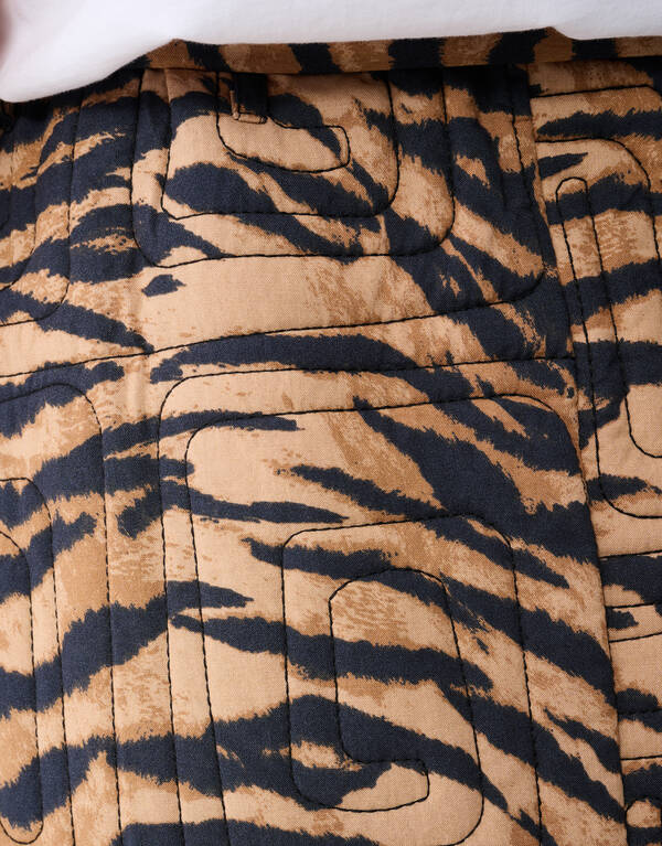 Gesteppter Tiger-Minirock Braun SHOEBY WOMEN