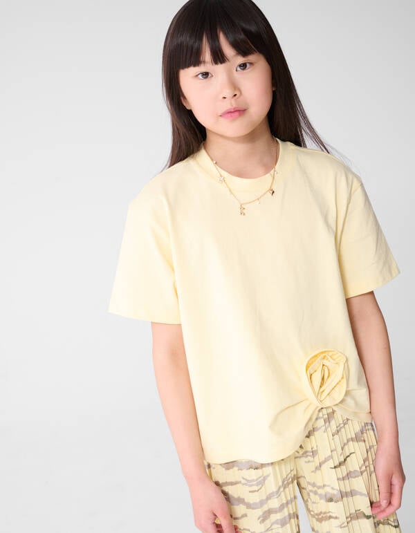 Blumen-T-Shirt Hellgelb SHOEBY GIRLS