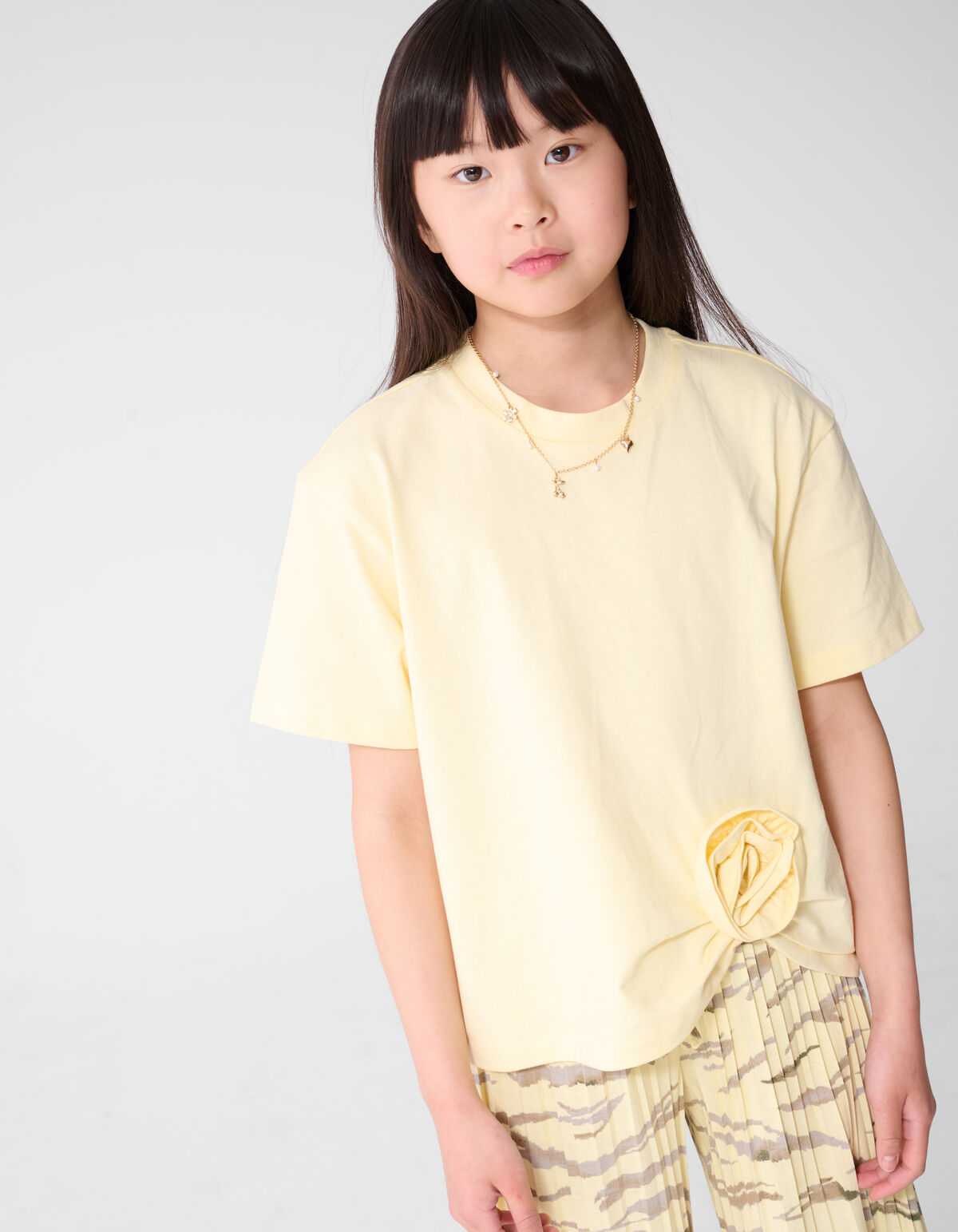 Blumen-T-Shirt Hellgelb SHOEBY GIRLS