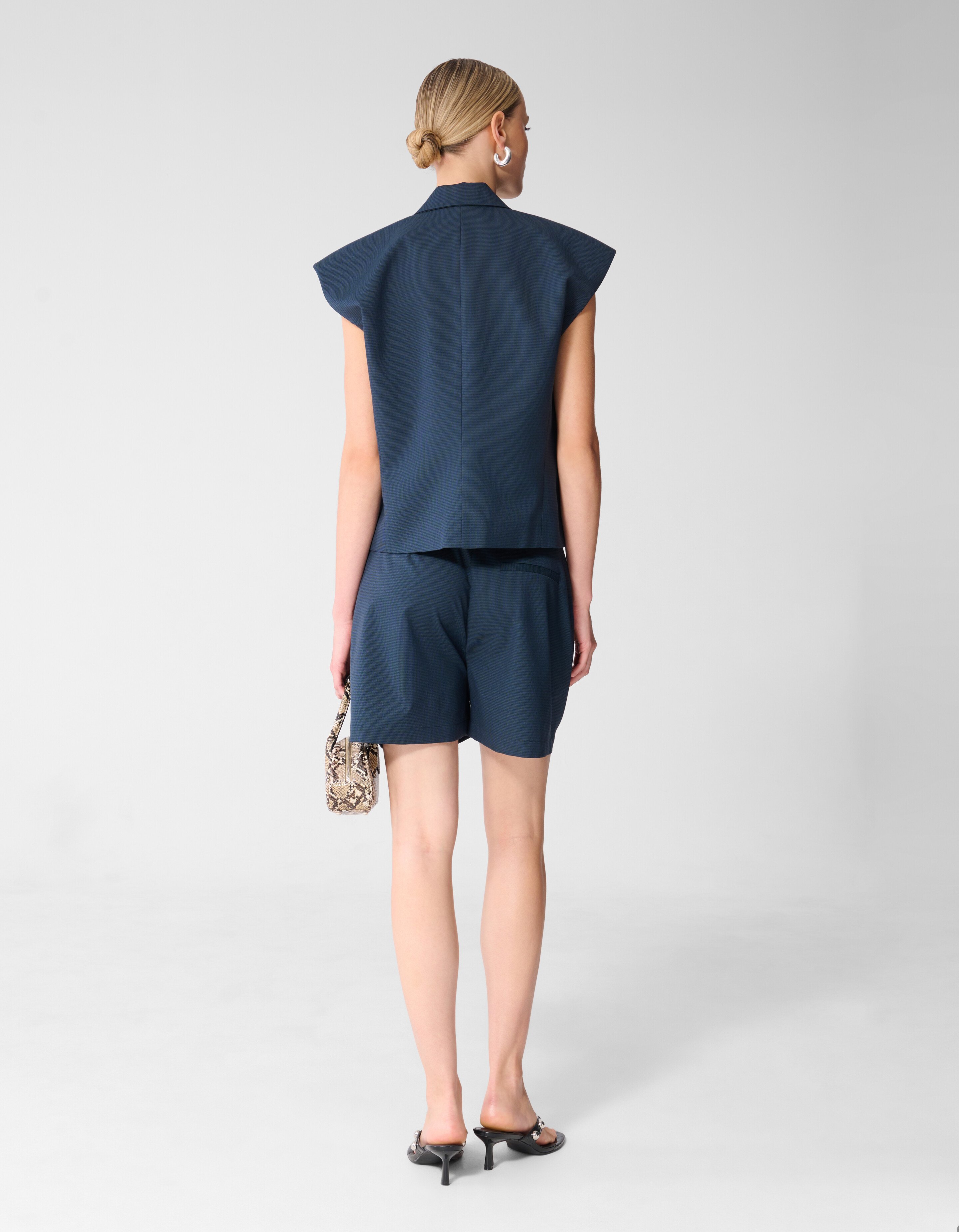 Karomuster Weste Dunkelblau SHOEBY WOMEN