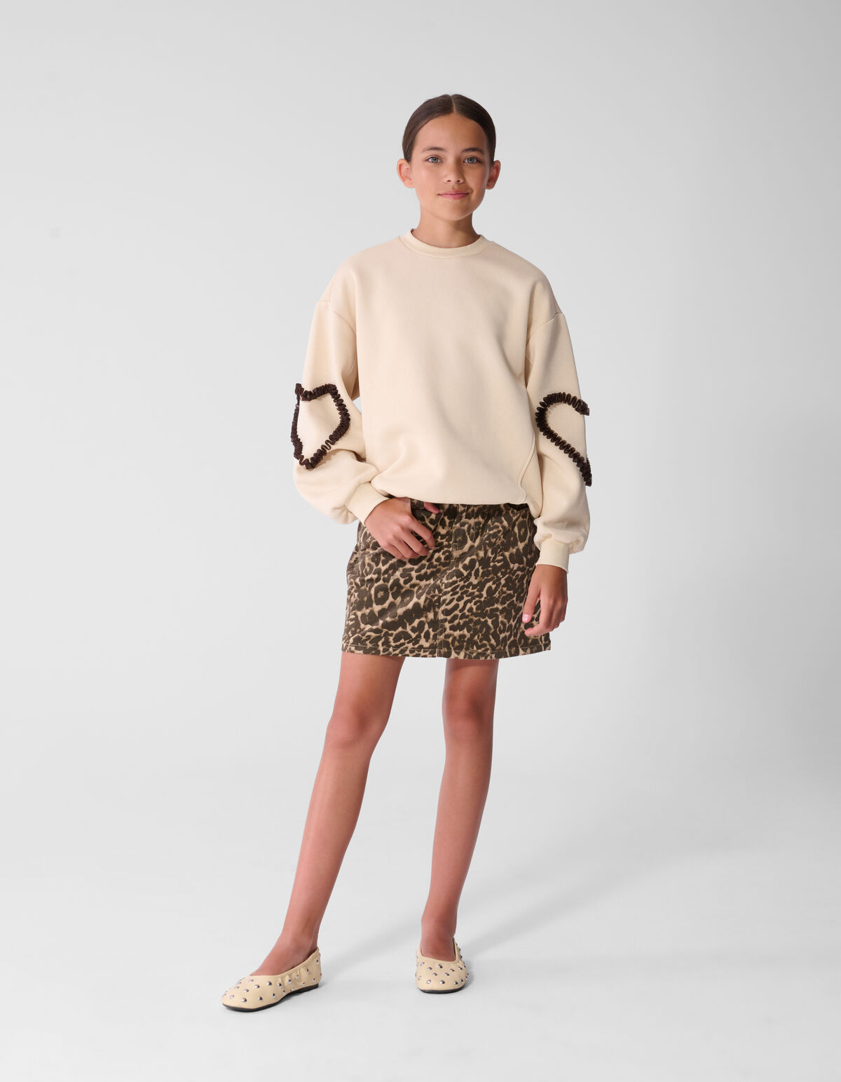 Mid-Waist Minirock Braun SHOEBY GIRLS