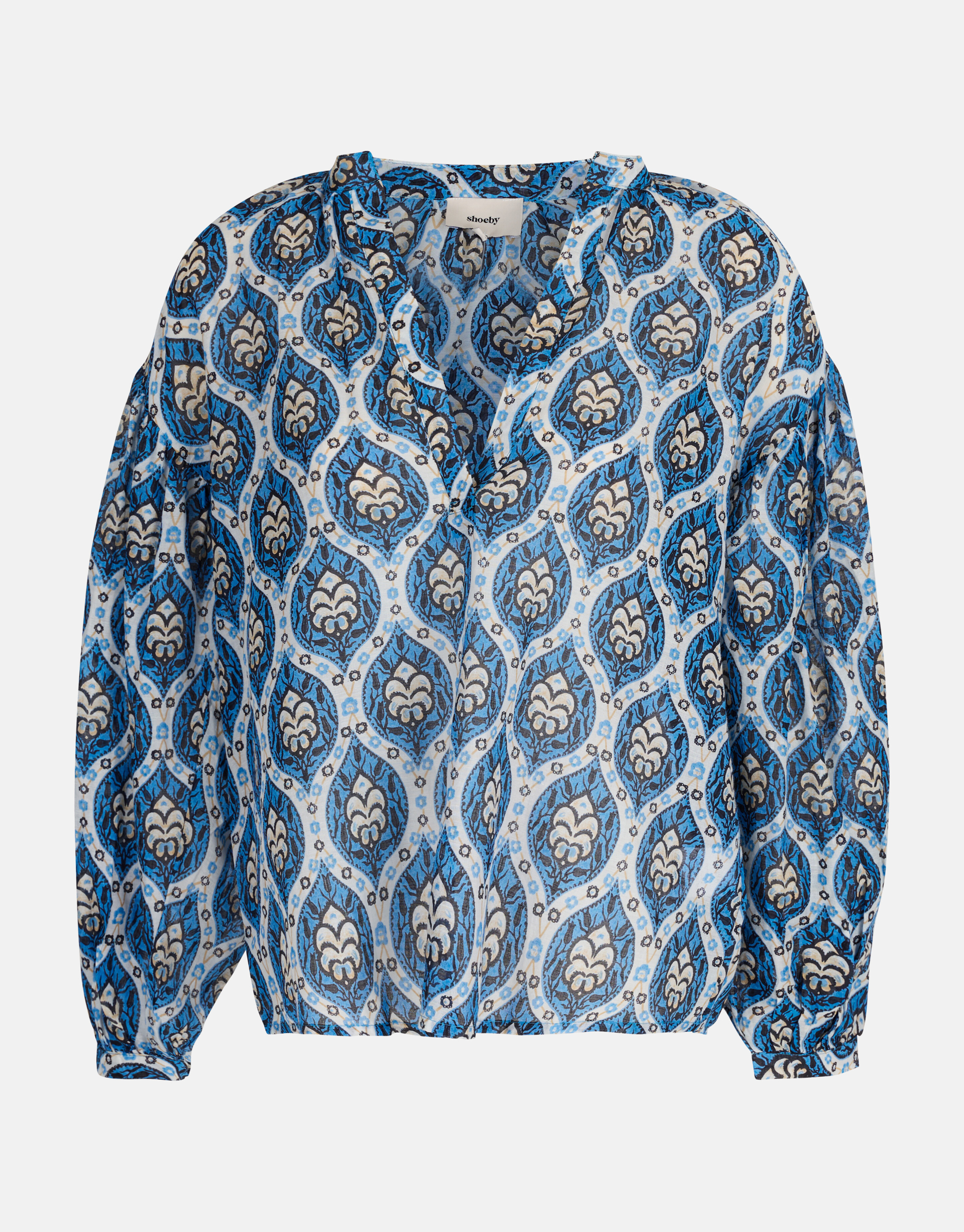Bedruckte Voile-Bluse Blau SHOEBY WOMEN