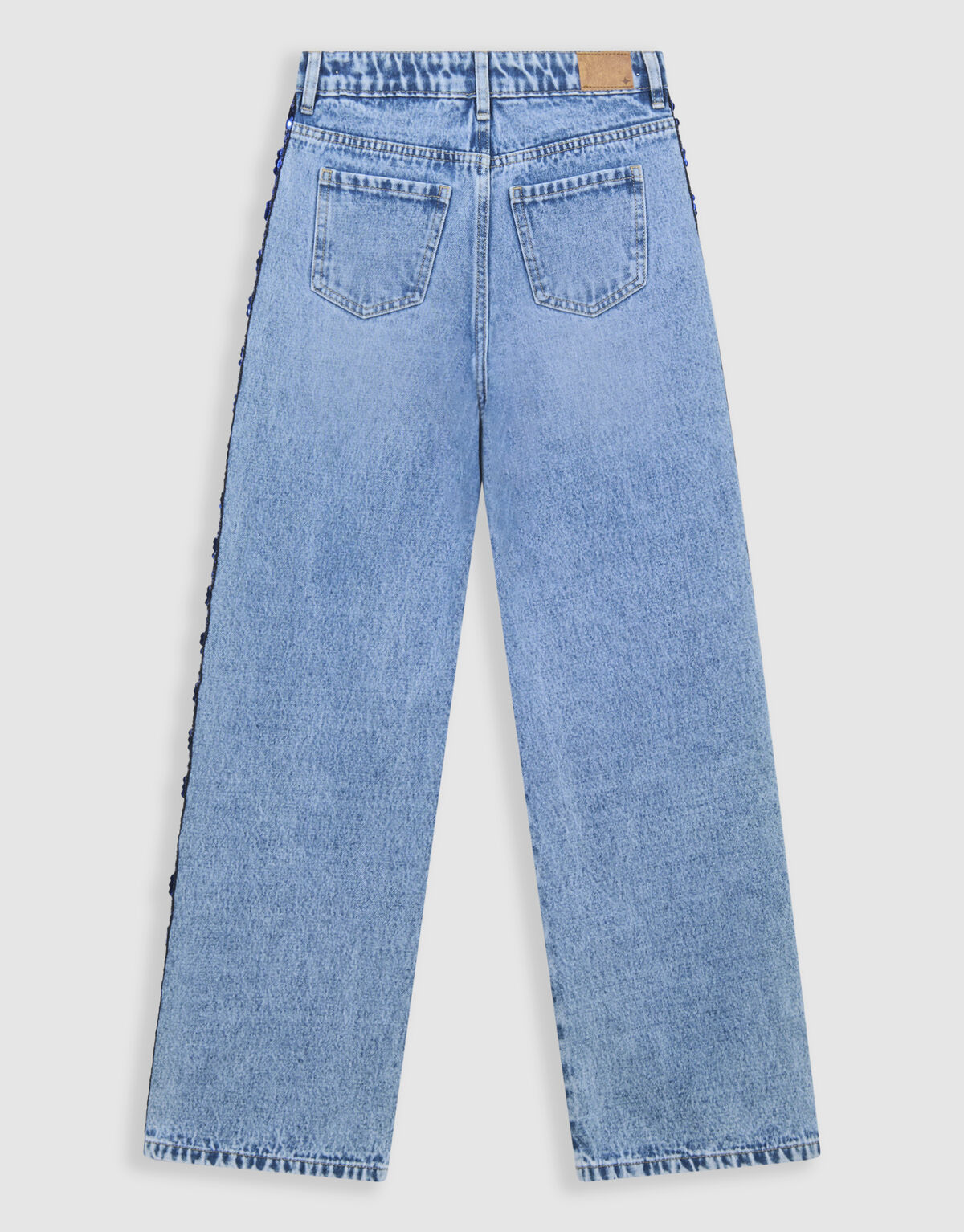 Glitter Tape Wide Leg Jeans Blau SHOEBY ACCESSOIRES