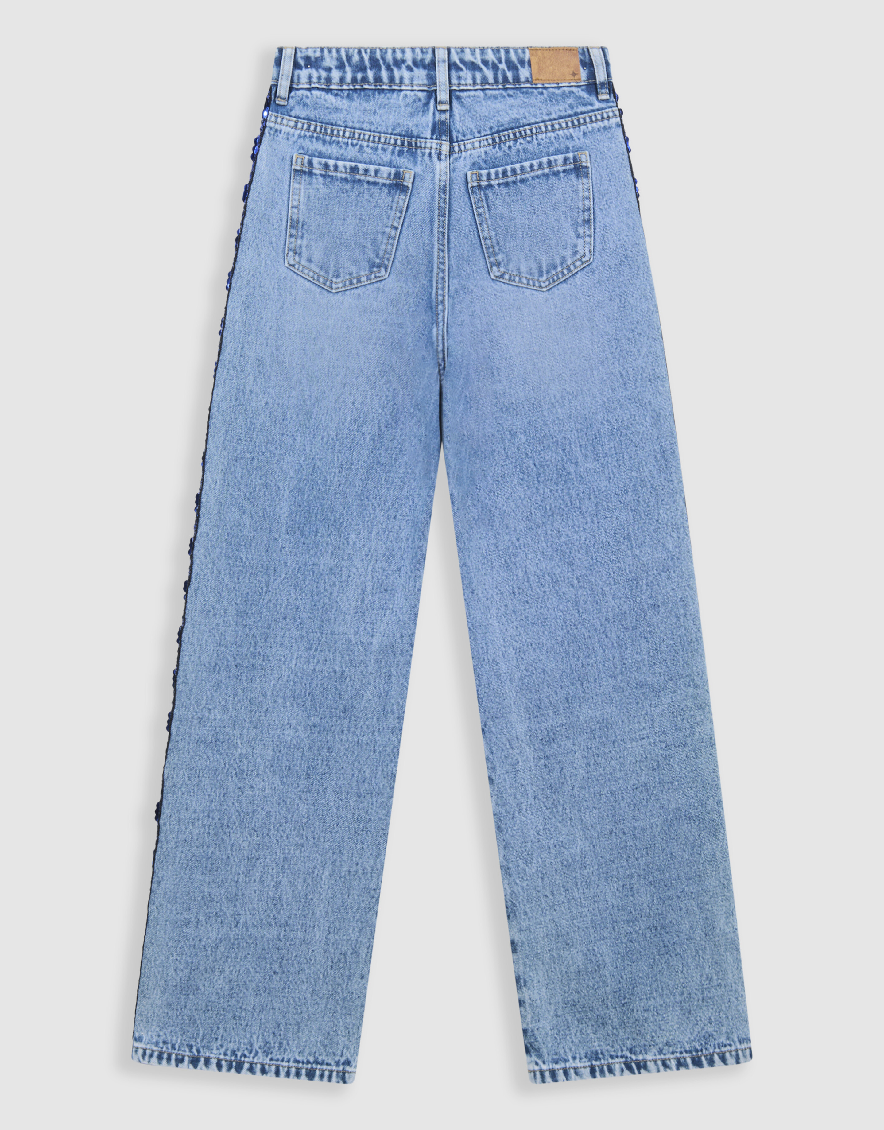 Glitter Tape Wide Leg Jeans Blau SHOEBY ACCESSOIRES