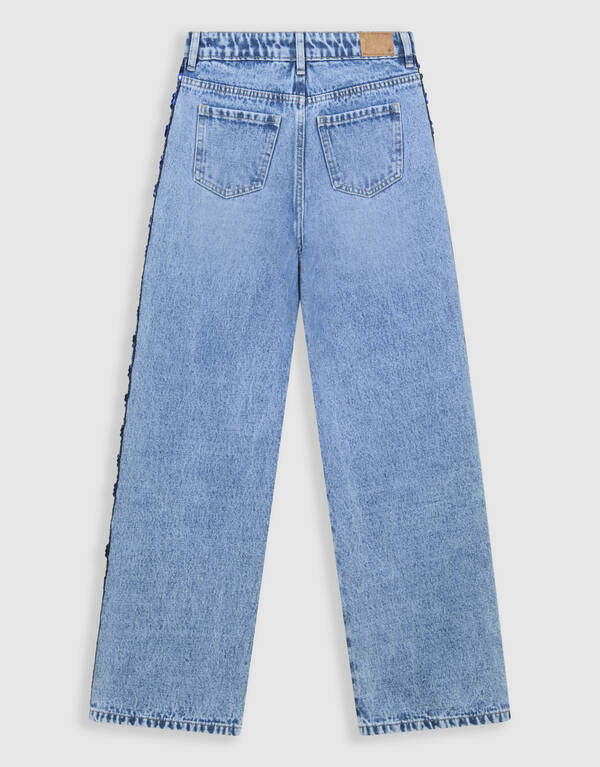 Glitter Tape Wide Leg Jeans Blau SHOEBY ACCESSOIRES