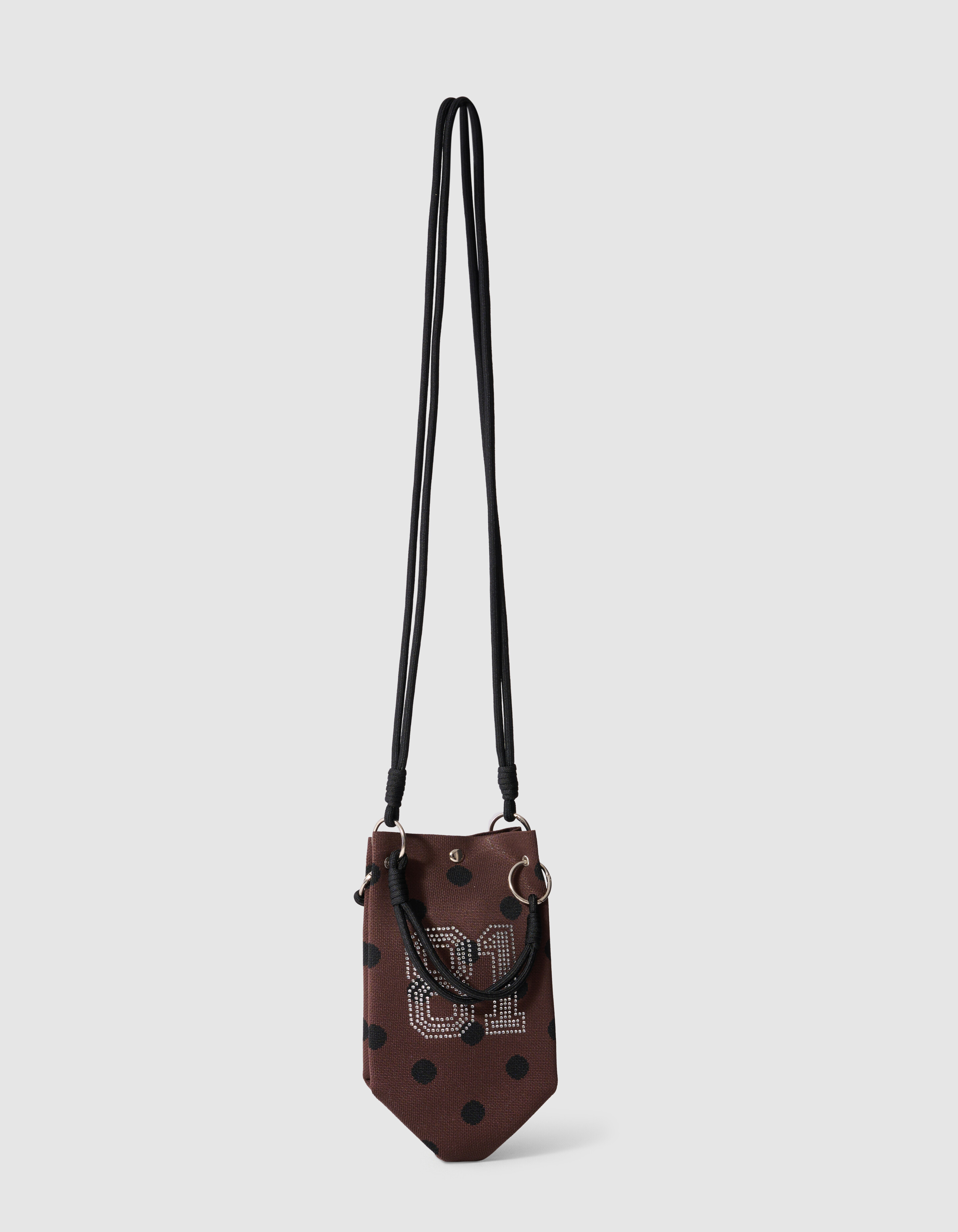Gestrickte Tasche Mit Zahl Und Punkten Braun SHOEBY ACCESSOIRES