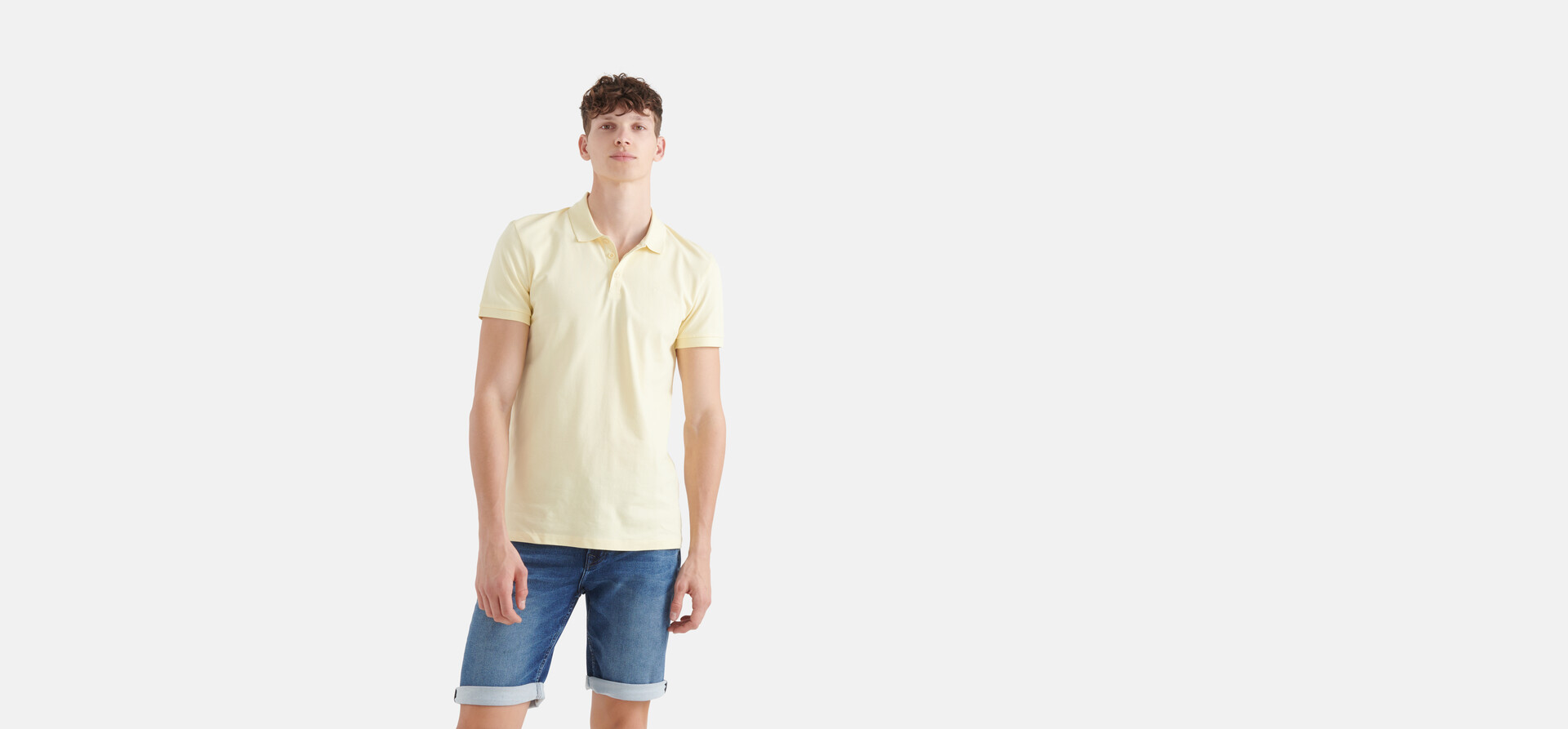 Basic Polo Hellgelb SHOEBY MEN