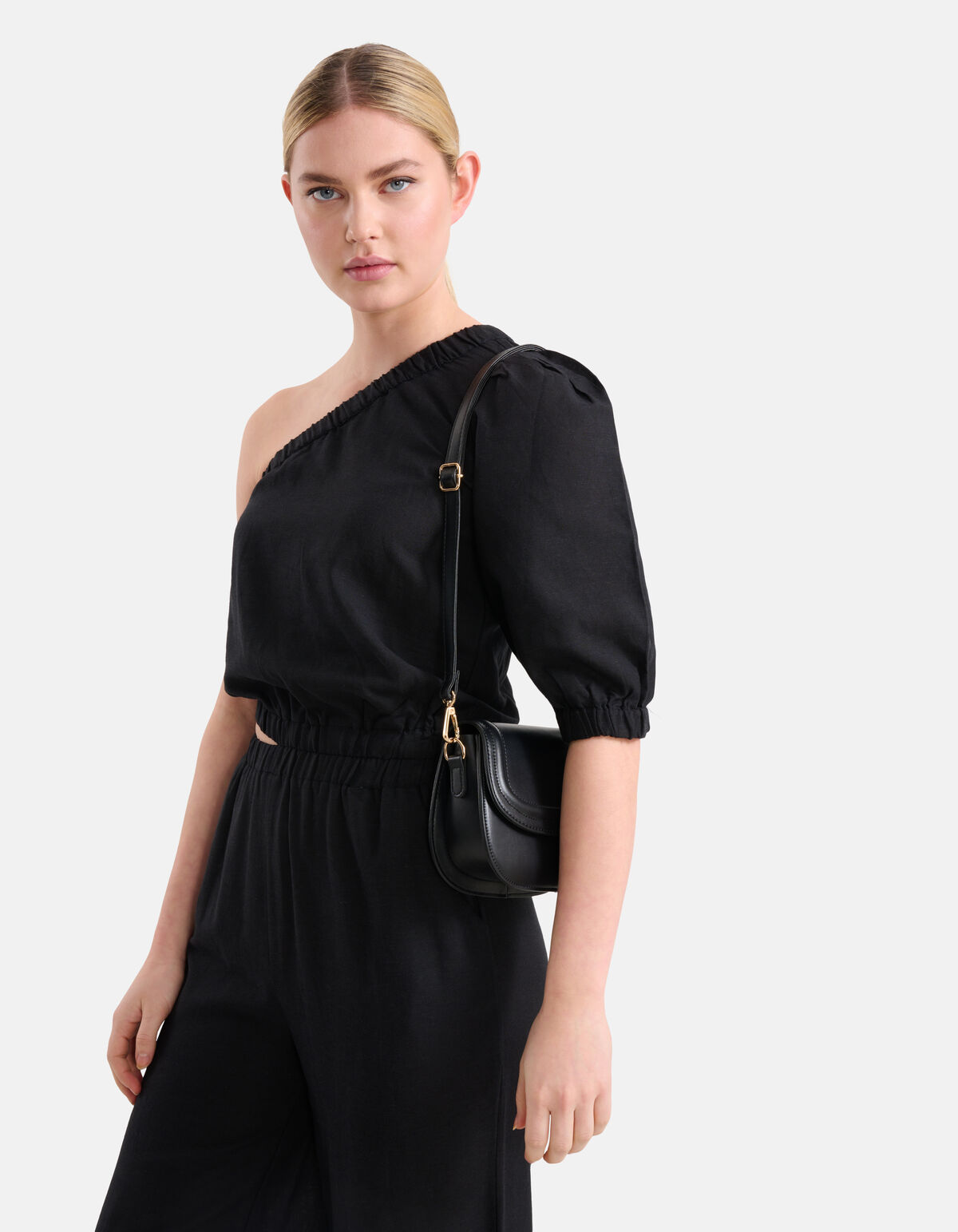 Vegan Leren Tas Zwart SHOEBY ACCESSOIRES