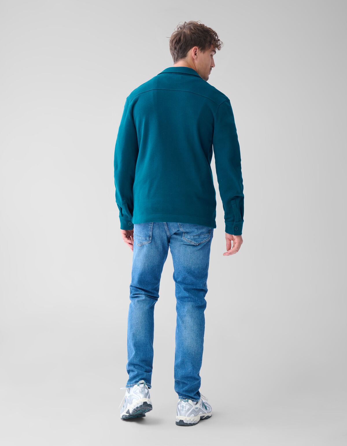 Piqué-Überhemd Dunkelgrün SHOEBY MEN