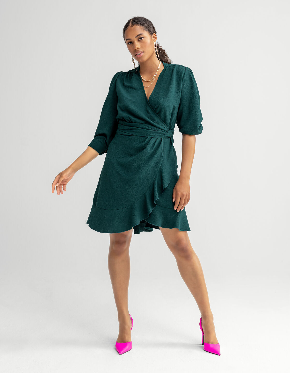 Drapiertes Kleid Grün von Fred SHOEBY WOMEN
