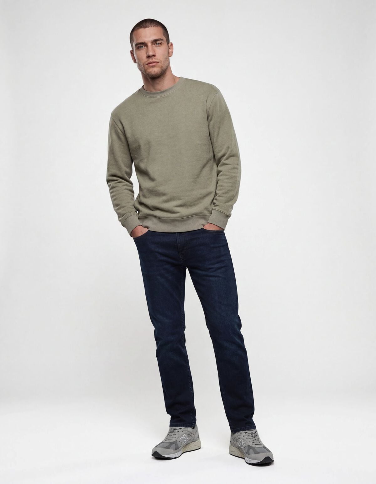 Embroidery Sweater Lichtgroen SHOEBY MEN