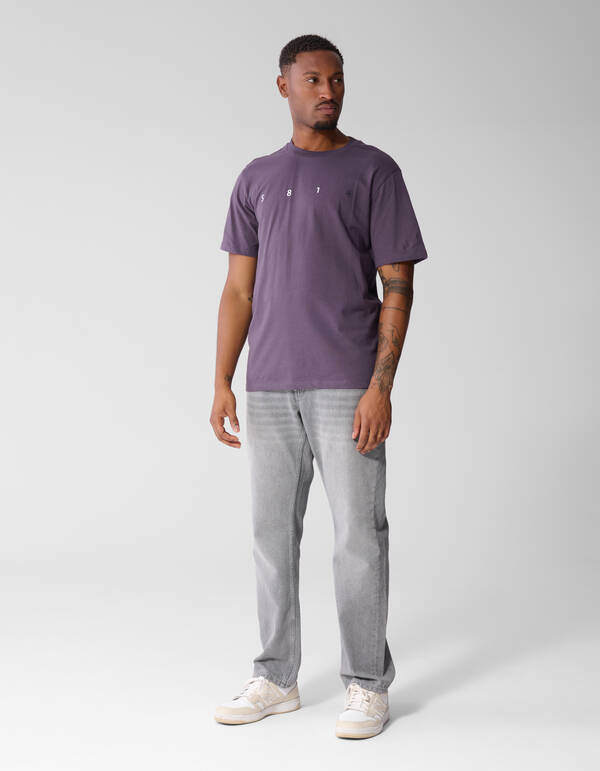 Minimal Artwork T-Shirt Lila SHOEBY MEN