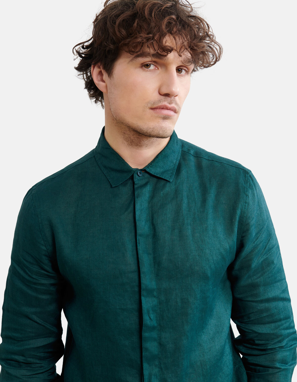 Leinenhemd Dunkelgr&uuml;n SHOEBY MEN