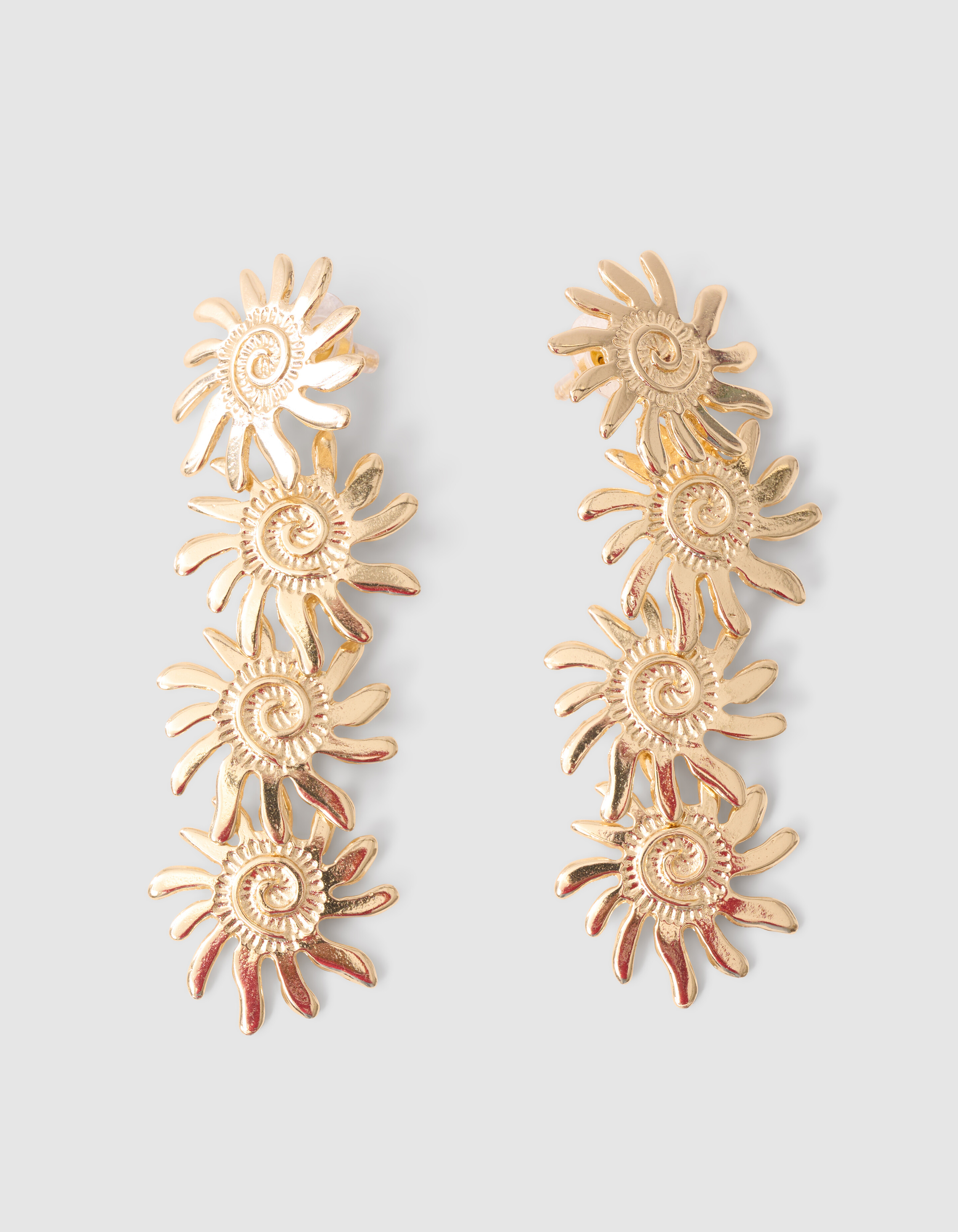 Sonnen-Ohrringe Gold SHOEBY ACCESSOIRES
