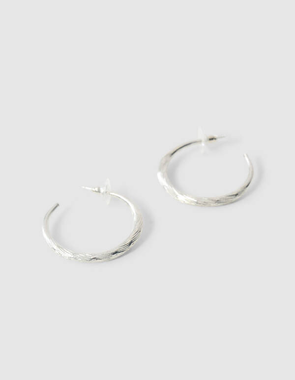 Hammerd Hoop Oorbellen Zilver SHOEBY ACCESSOIRES