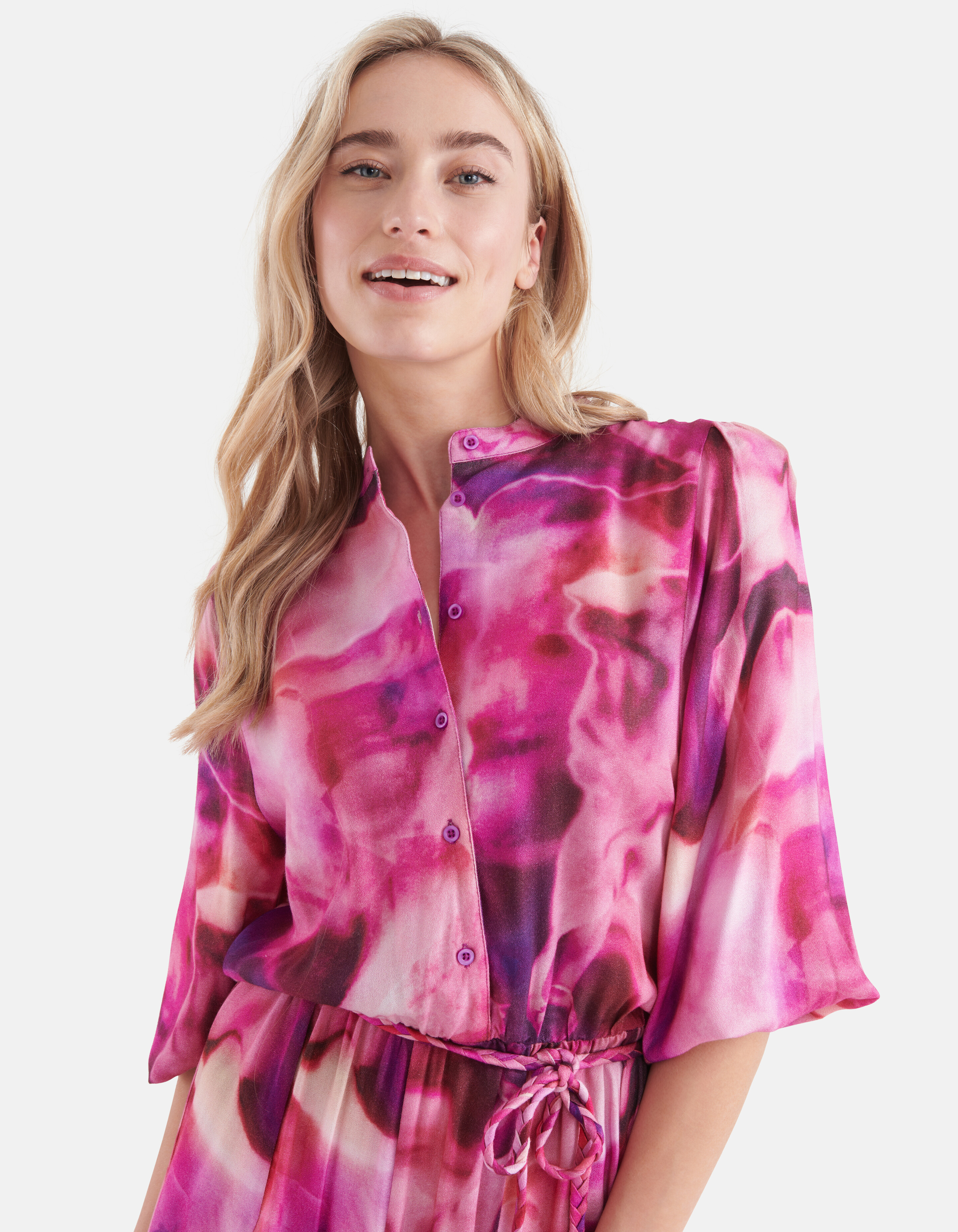 Tie Dye Print Kleid Pink von Nicolette SHOEBY WOMEN