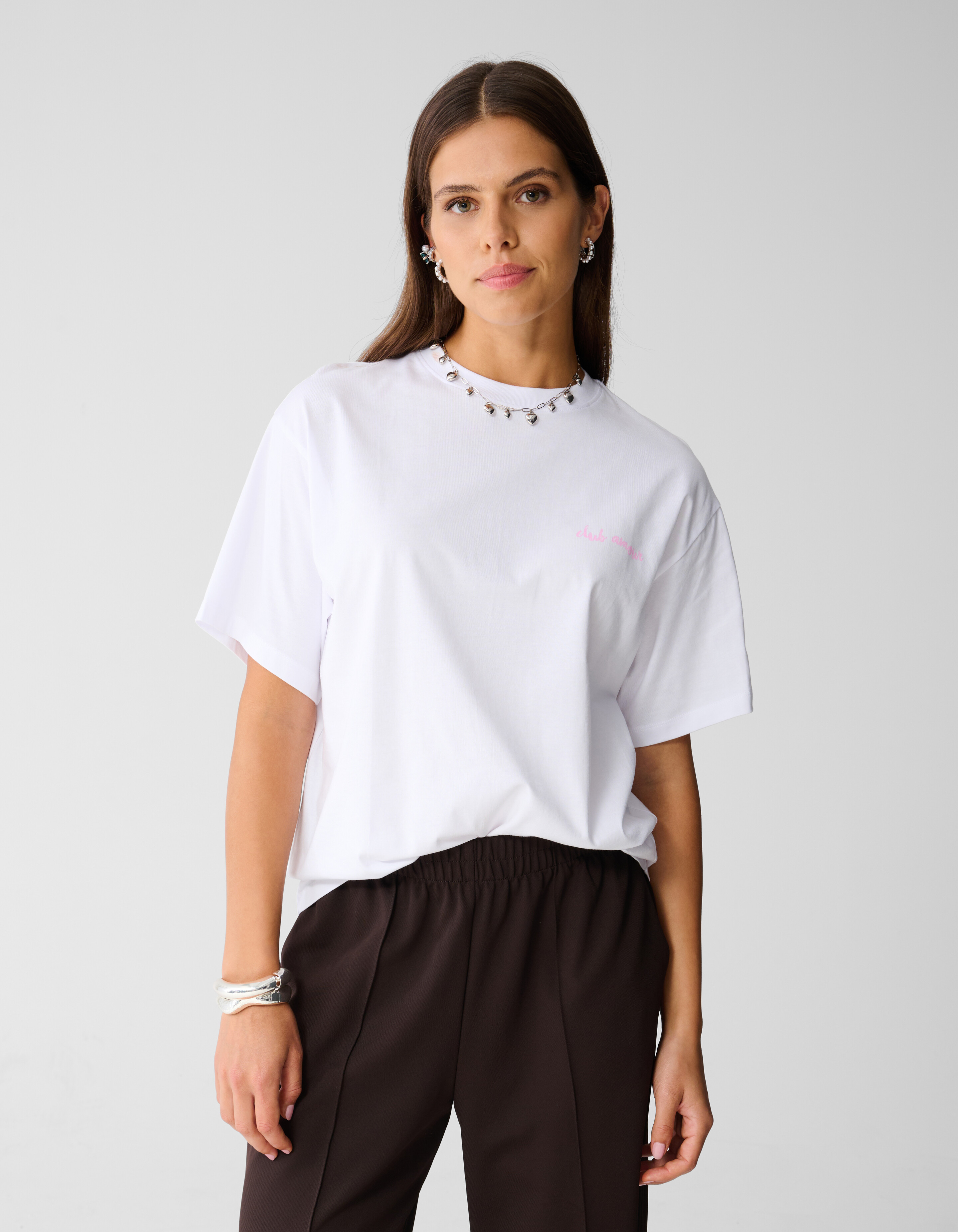 Cocktail Artwork T-Shirt Weiß SHOEBY WOMEN