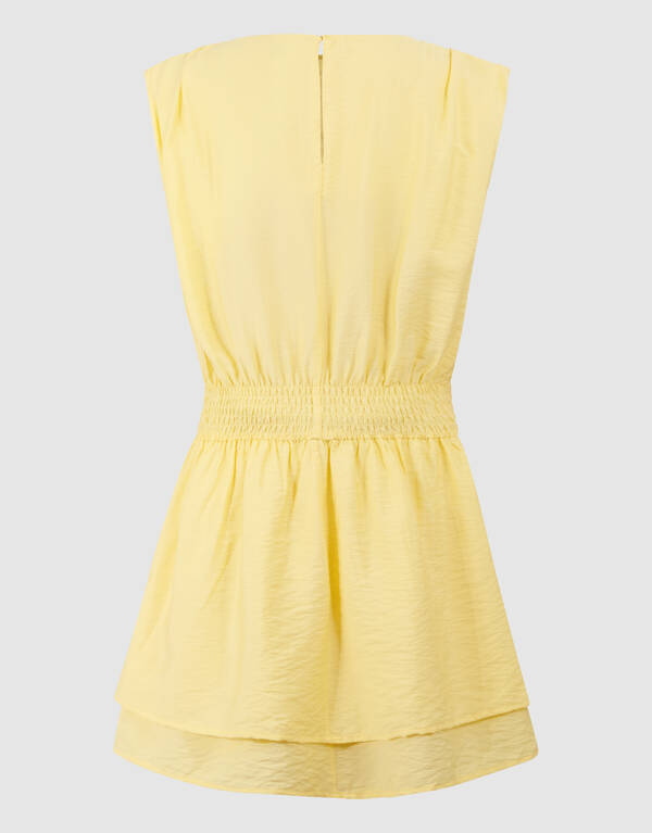 Smock Mini Kleid Hellgelb SHOEBY GIRLS