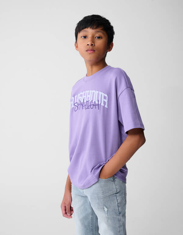 Rush Hour Artwork T-Shirt Lila SHOEBY BOYS