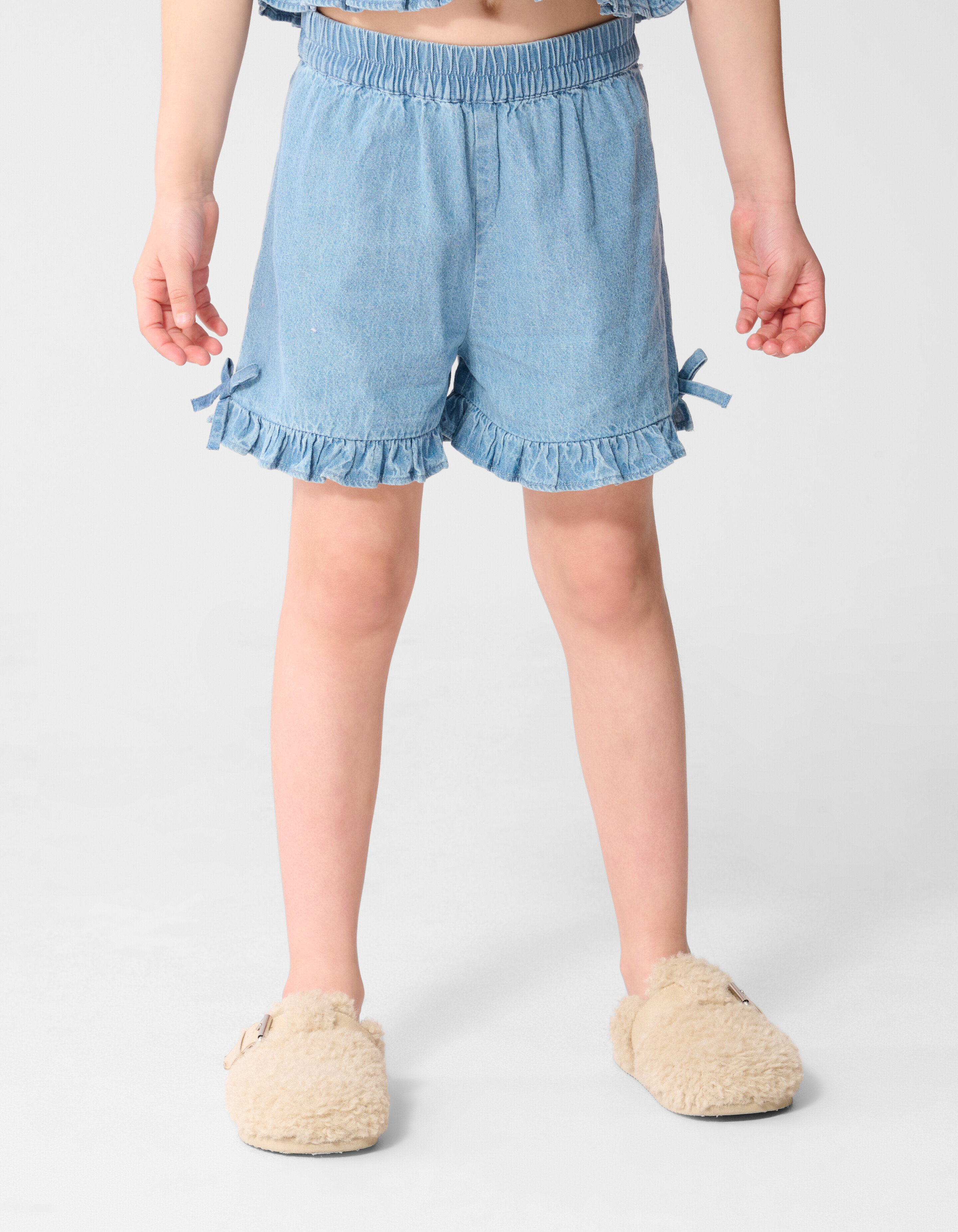 R&uuml;schen-Jeansshorts Blau SHOEBY GIRLS