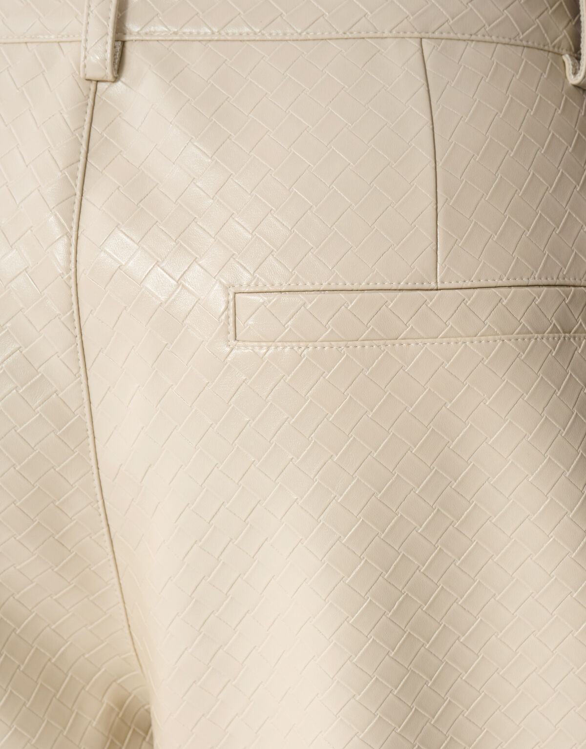 Lernen Geflochtenes Barrel Fit Hose Gebrochen Wei&szlig; SHOEBY WOMEN