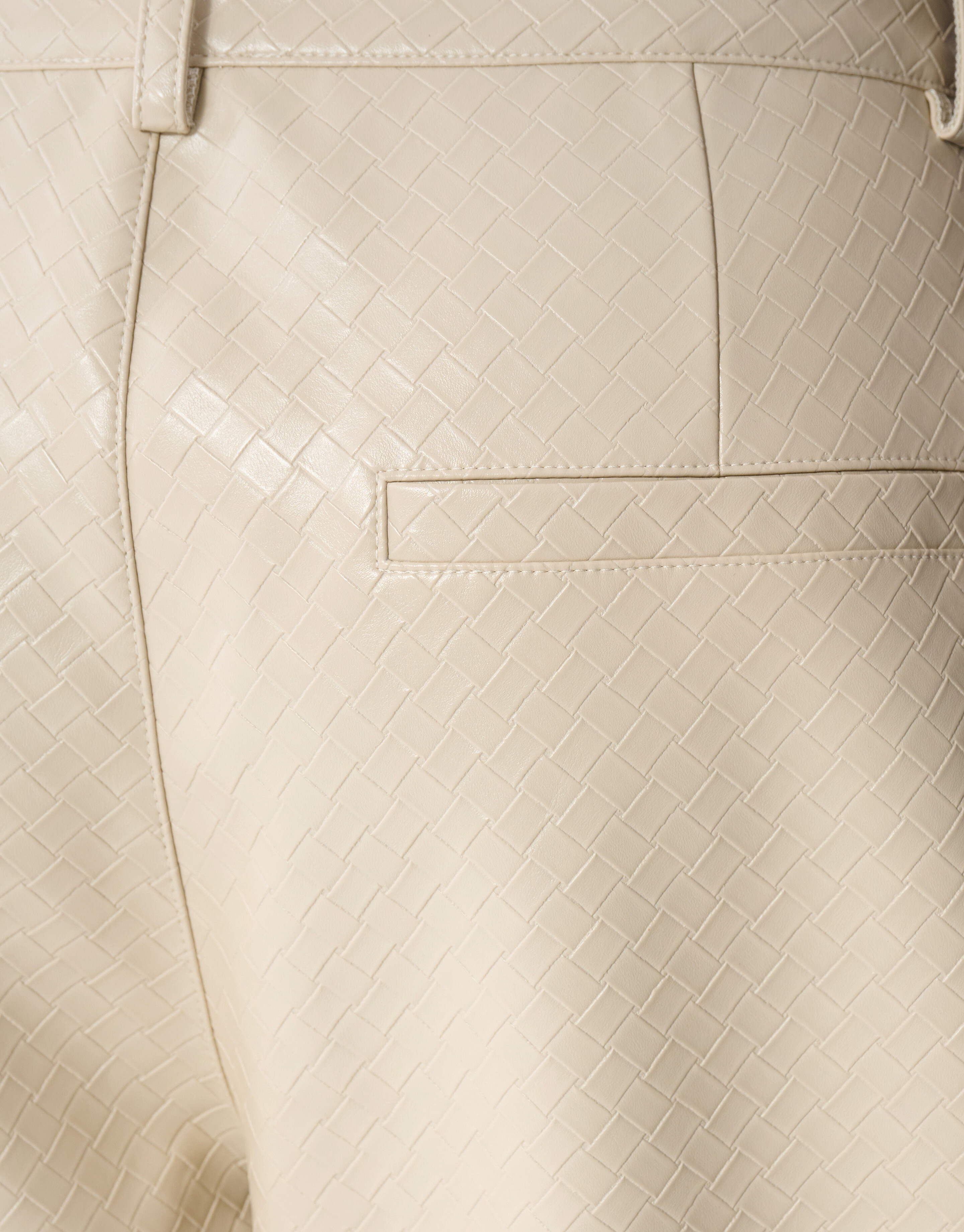 Lernen Geflochtenes Barrel Fit Hose Gebrochen Wei&szlig; SHOEBY WOMEN