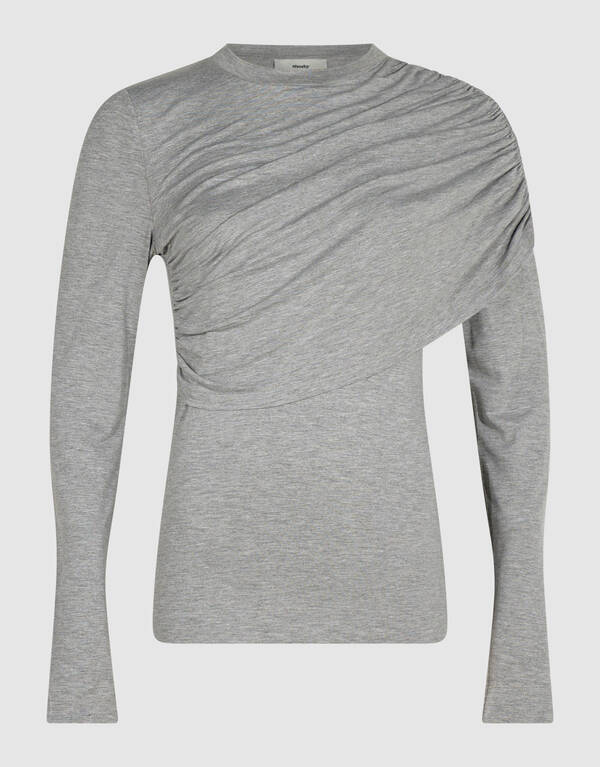 Drapierte Langarmshirt Grau By Anna SHOEBY WOMEN