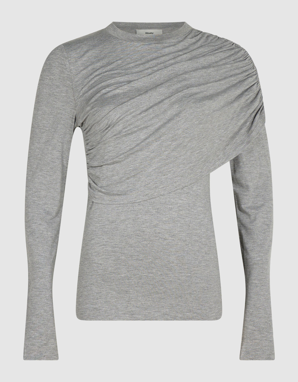 Drapierte Langarmshirt Grau By Anna SHOEBY WOMEN