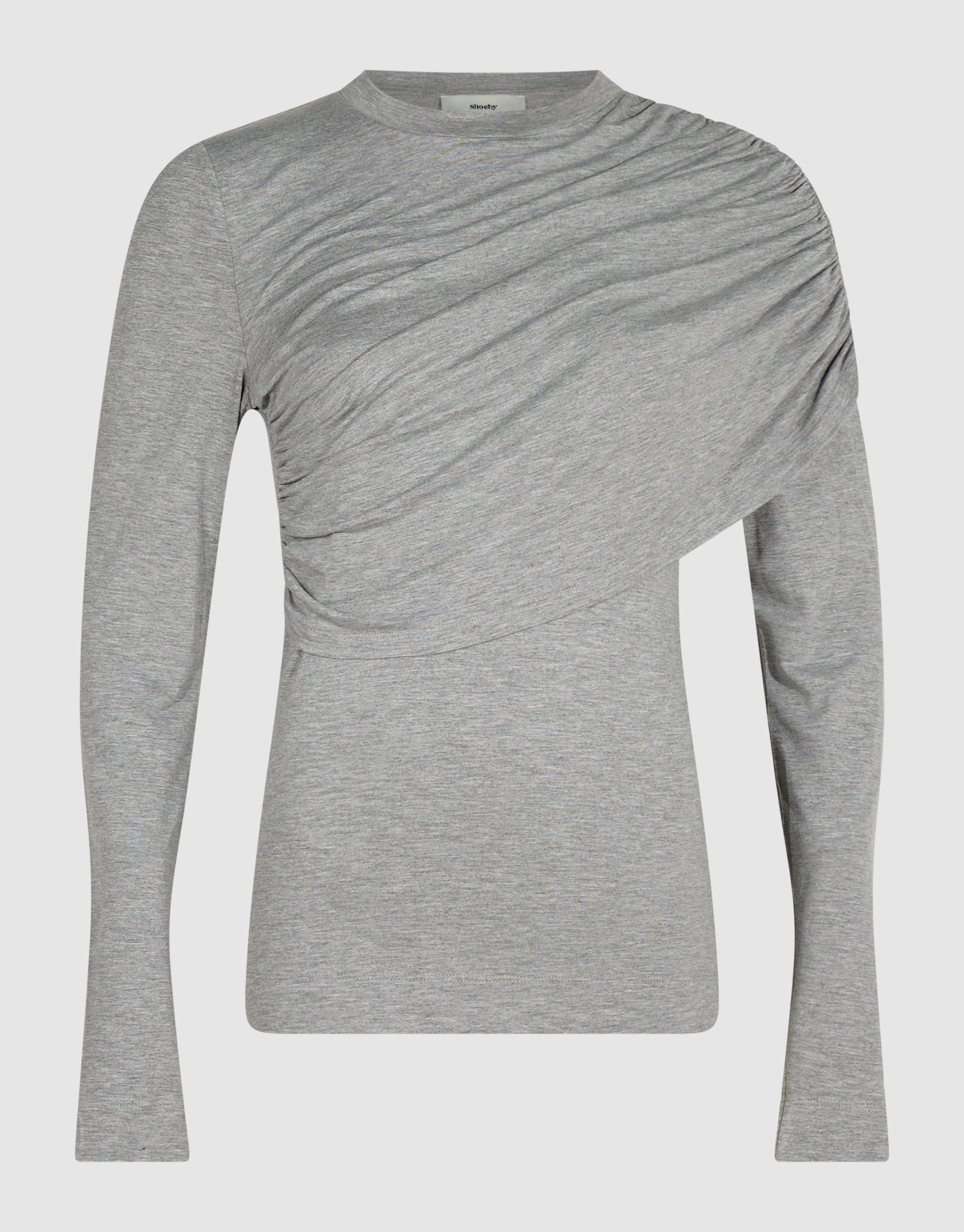 Drapierte Langarmshirt Grau By Anna SHOEBY WOMEN