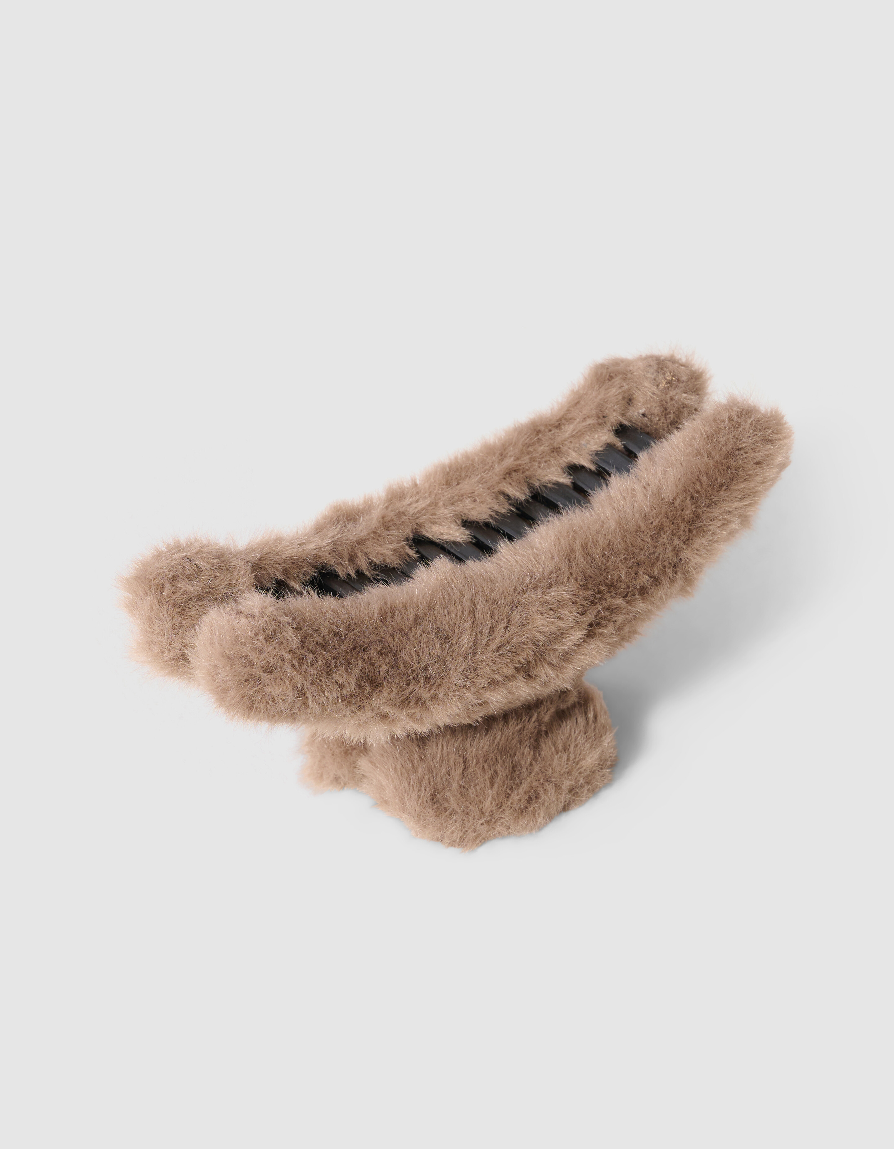 Faux Fur Big Haarspange Braun SHOEBY ACCESSOIRES