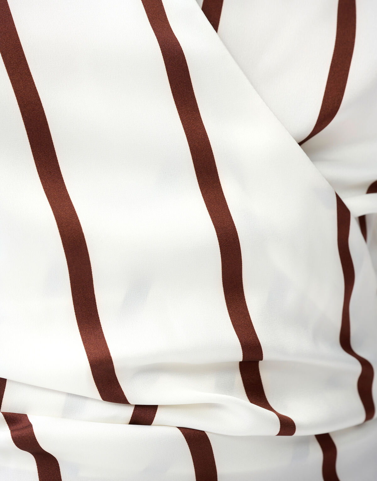 Gestreifte Overslag-Bluse Wei&szlig; von Mieke SHOEBY WOMEN