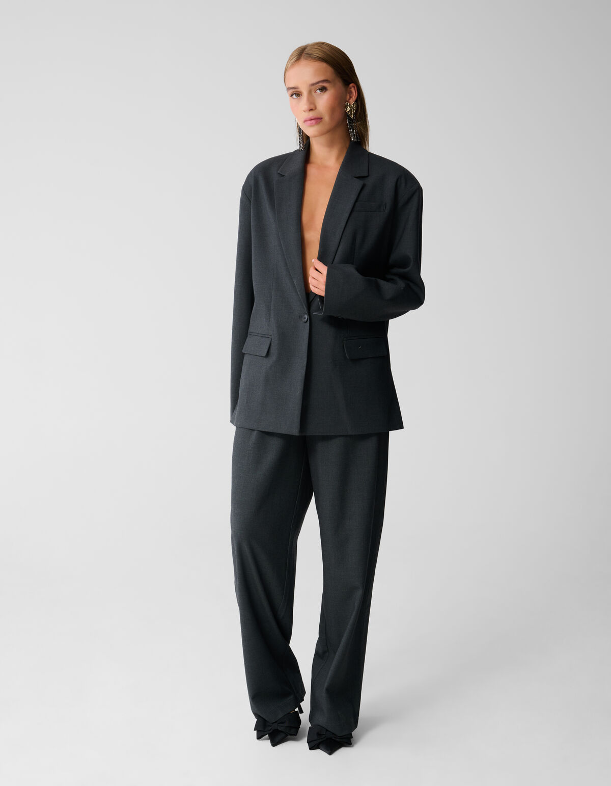 Übergroßer Blazer Dunkelgrau SHOEBY WOMEN