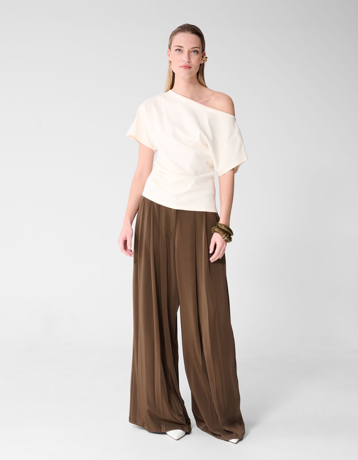 Faltenoberteil mit einer Schulter in Gebrochen Wei SHOEBY WOMEN