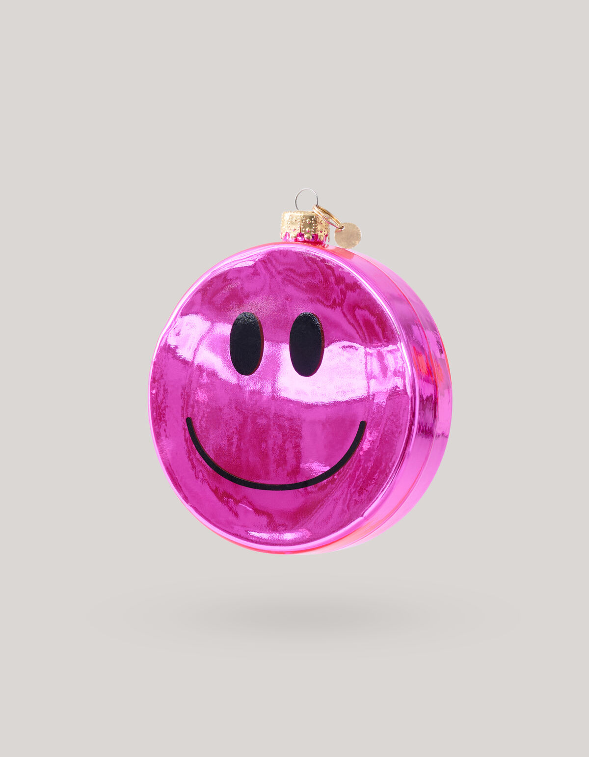 Smiley Weihnachtskugel Rosa By Fred SHOEBY ACCESSOIRES