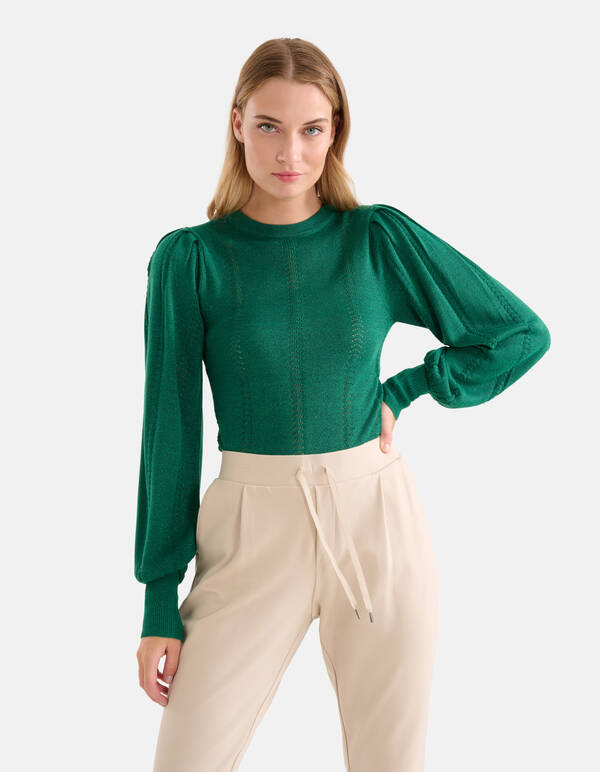 Ajour Top Grün SHOEBY WOMEN