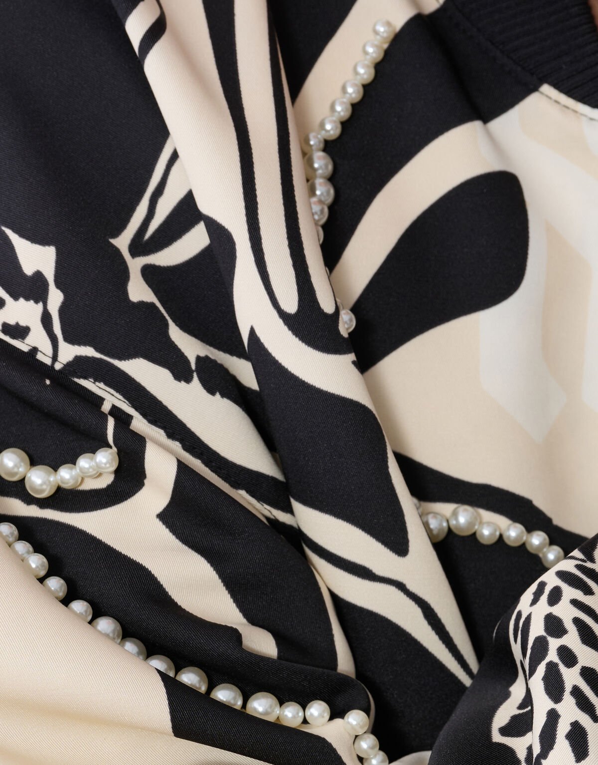 Verzierte Bomberjacke Wei&szlig;/Schwarz von Mieke SHOEBY WOMEN