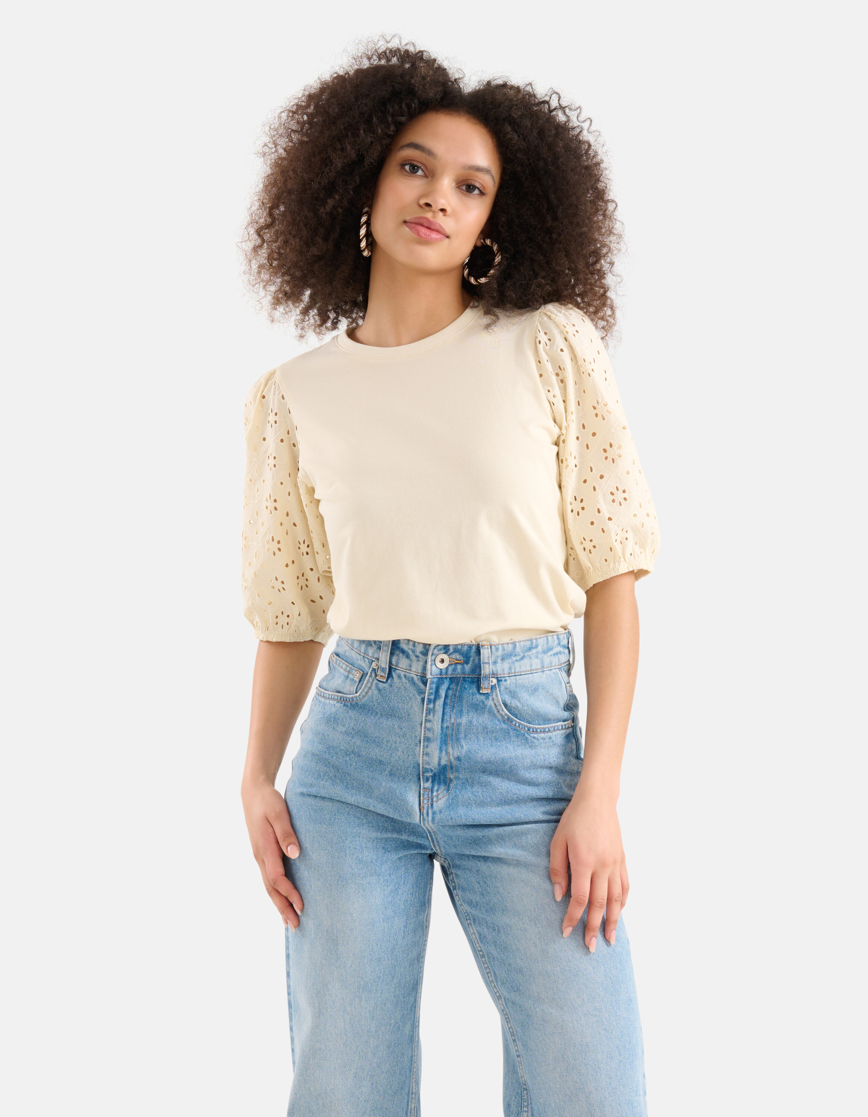 Besticktes Top Off White SHOEBY WOMEN