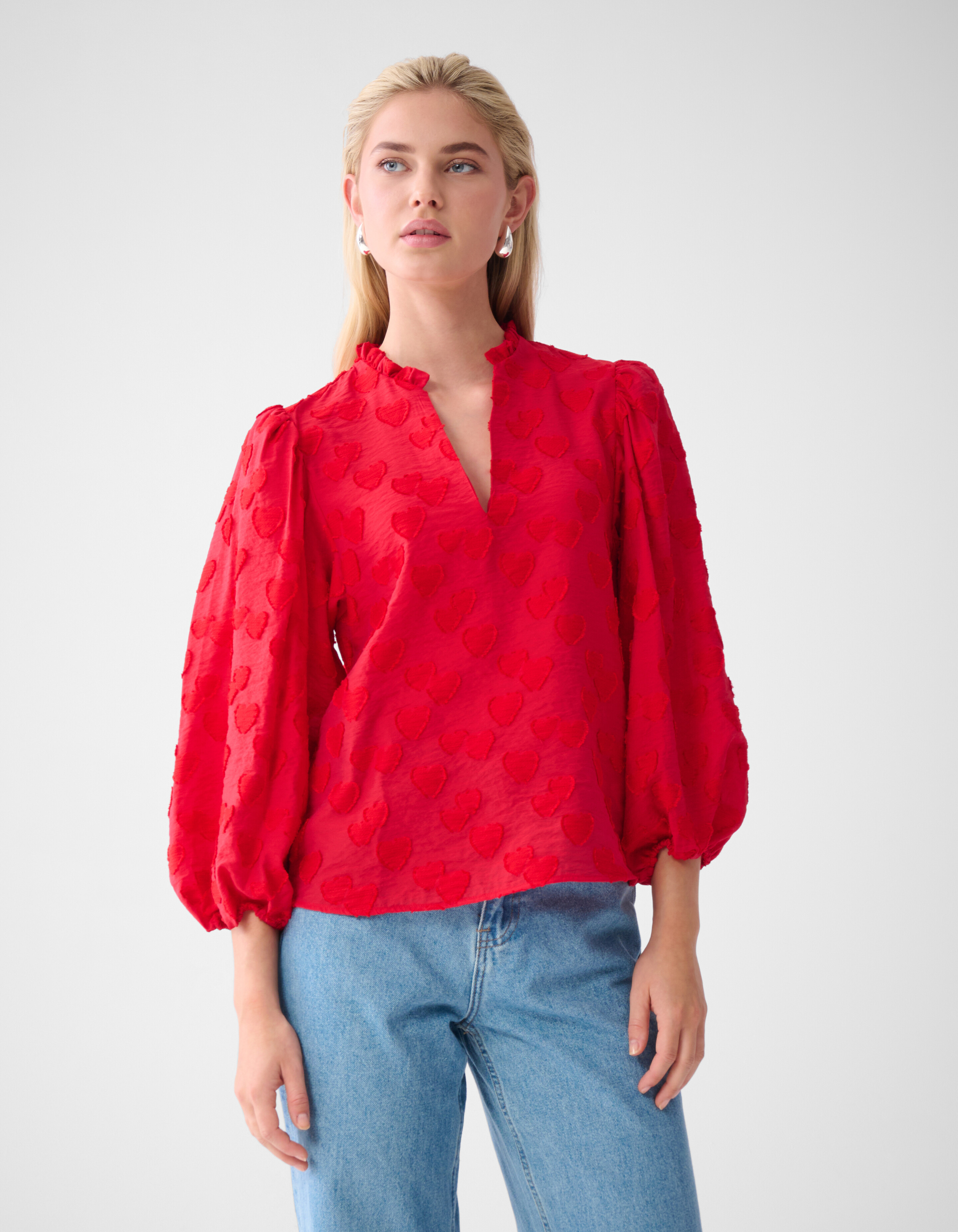 Herzbluse Rot SHOEBY WOMEN