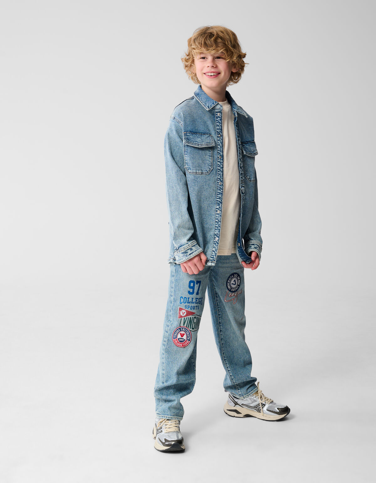 Denim-Overshirt Hellblau von Vingino SHOEBY BOYS