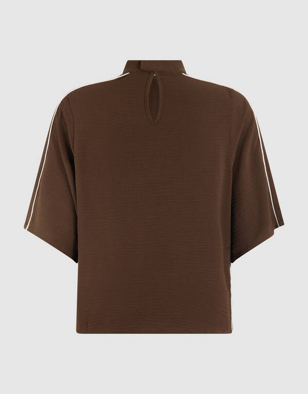 Twist Piping Top Braun SHOEBY WOMEN